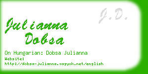 julianna dobsa business card